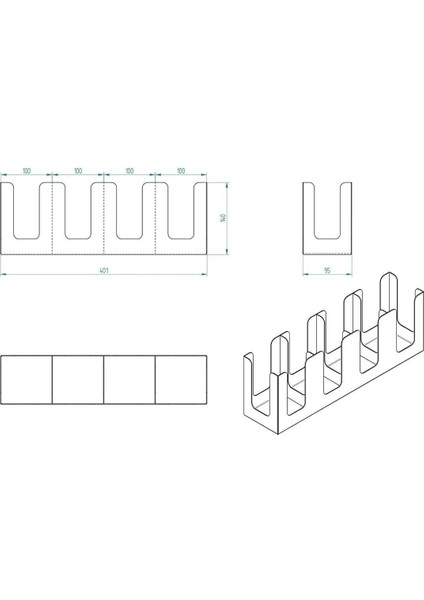 14 Oz Kapasiteli 4 Bölmeli Karton Bardaklık - Kahve Dükkanları Için Mükemmel Bardak Ünitesi modelleri