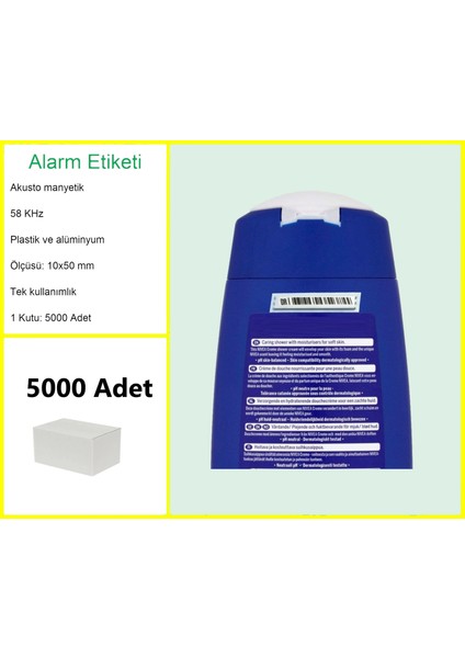 Akusto Manyetik Dr Barkodlu Alarm Etiketi 1 Kutu: 5000 Adet modelleri