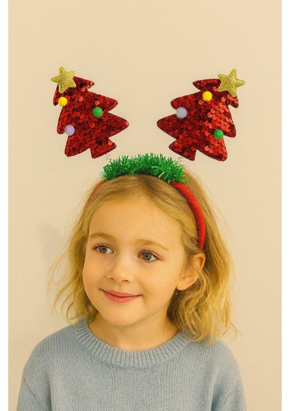 Yılbaşı Ağaçlı Işıltılı Taç – Kutlama ve Parti Aksesuarı (1)