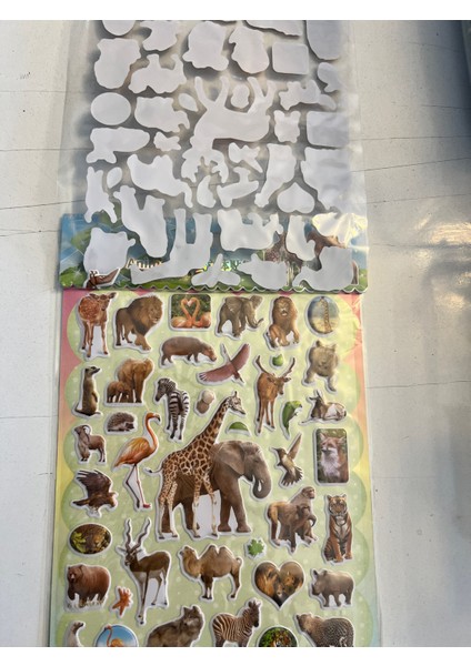 Kabartma Hayvanlar Sticker Etkinlik Oyunu 2 Kartela Birden MODEL19 fiyatları