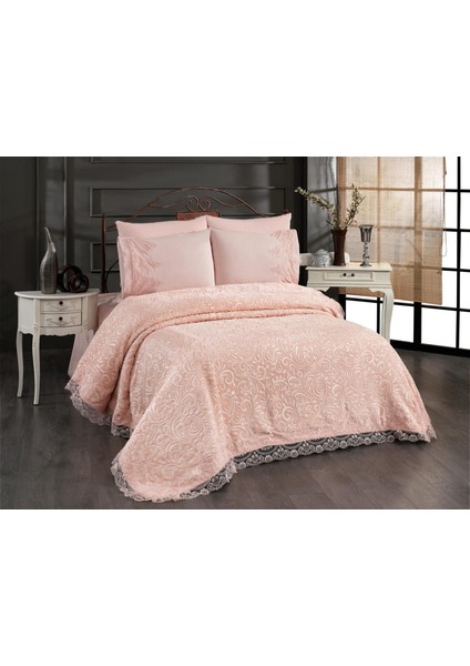 Dantelli Battaniye Seti 6 Parça Krem fiyatları