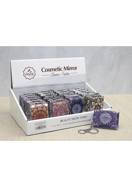 Taşlı El Aynası Anahtarlık ALK3770