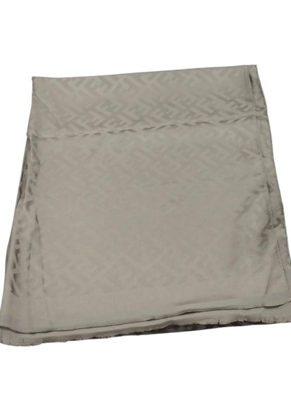 F Desen Mat Ipek Jakarlı Şal Açık Kahverengi fırsatları