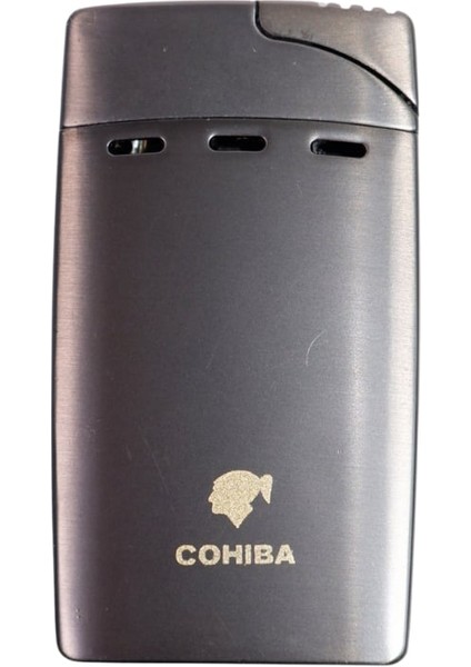 Çift Torch Pürmüz Gunmetal Renginde Puro Çakmağı