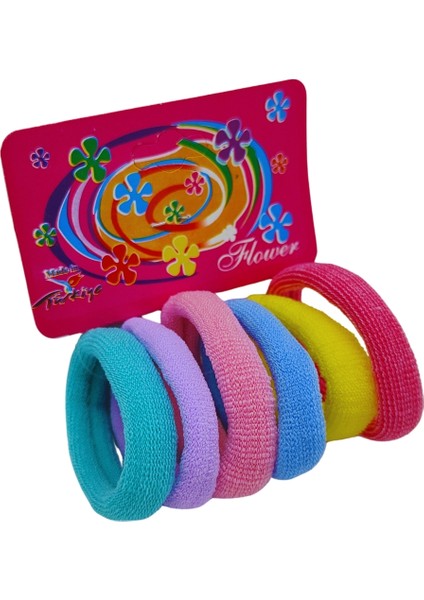 Renkli 6'lı Lastik Toka