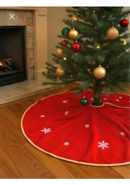 Yılbaşı Ağacı Ağaç Altı Örtüsü Lüks Kırmızı modelleri