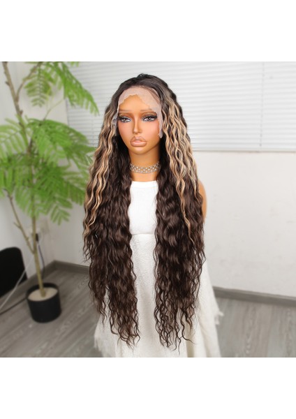 Kahverengi Balköpüğü Işıltılı Fiber Sentetik Tül Peruk fırsatları