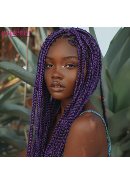 Sentetik Örgülük Saç Esperer 100 Gr. / Küllü Mor