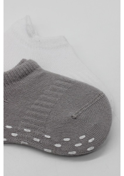 2li Sneakers Kaymaz Colours Penye Çorap 20104 Gri Beyaz modelleri