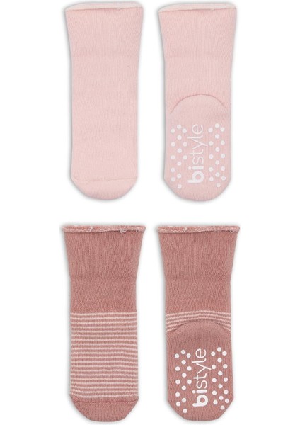 2li Çemberli Kaymaz Havlu Soket Çorap 10503 Pudra Pembe modelleri