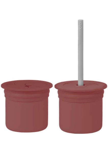 Ham+Hüp Pipetli Silikon Bardak Seti Velvet Rose Powder Grey