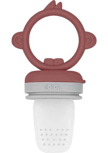 Silikon Püre Meyve Sebze Emziği Velvet Rose Powder Grey