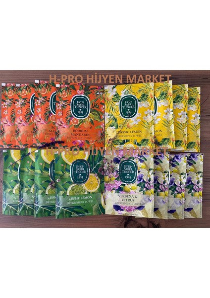 4 Çeşit Büyük Boy Islak Havlu Mendil 100 Adet