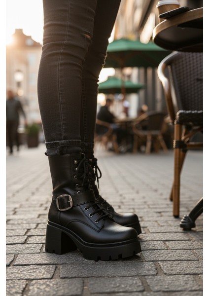 Le_guzzi Kadın Siyah Fermuarlı&bağcıklı Yüksek Topuk Bot fırsatları