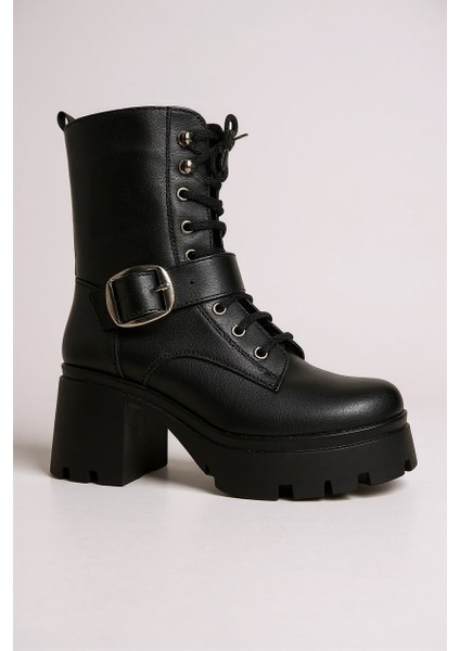 Le_guzzi Kadın Siyah Fermuarlı&bağcıklı Yüksek Topuk Bot indirimleri
