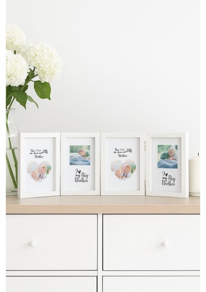 4'lü Dekoratif Beyaz Fotoğraf Çerçevesi 10*15 cm (2)