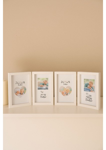 4'lü Dekoratif Beyaz Fotoğraf Çerçevesi 10*15 cm (2) fiyatları