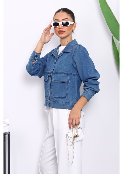 Mavi Cepli Kot Ceket modelleri