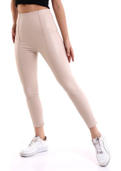 Suni Deri Tayt Ön Dikişli