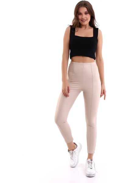 Suni Deri Tayt Ön Dikişli fiyatları