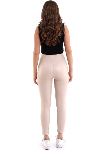 Suni Deri Tayt Ön Dikişli