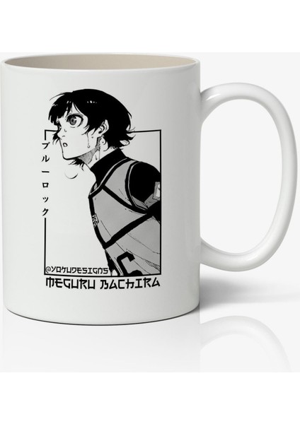 Blue Lock Meguru Bachira Temalı Beyaz Kupa Bardak Arkadaşa Sevgiliye Hediye