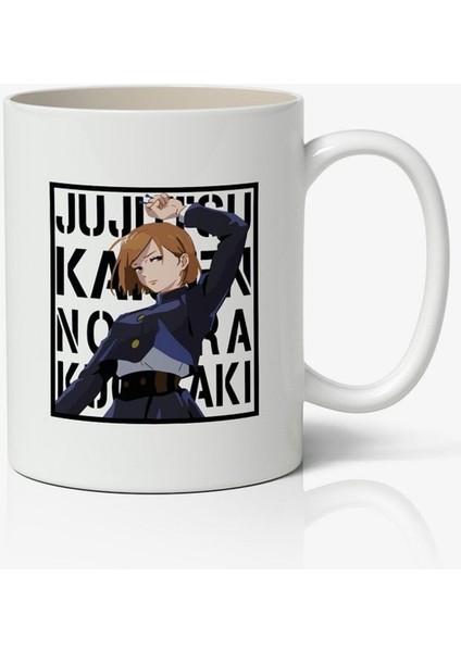 Jujutsu Kaisen Nobara Kugisaki Anime Temalı Beyaz Kupa Bardak Sevgiliye Arkadaşa Hediye