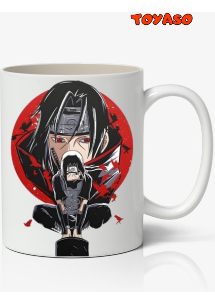 Naruto Itachi Uchiha Anime Temalı Beyaz Kupa Bardak Sevgiliye Arkadaşa Hediye