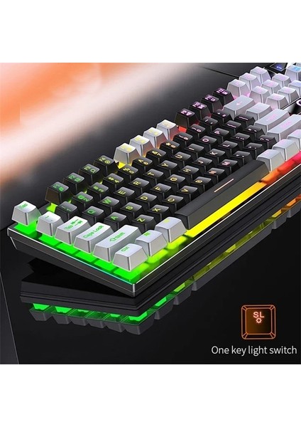 104 Tuşlu Gaming Klavye Rgb Işıklı Animasyon Modlu Mekanik Hisli Klavye Oyuncu Klavyesi modelleri
