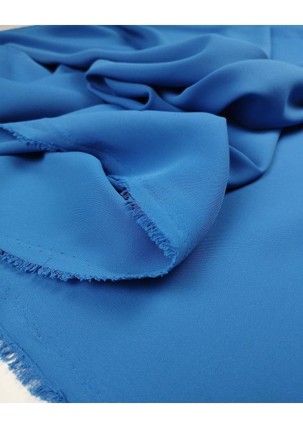 Mavi Renkte Krep Şifon (En 140 cm x Boy 100 Cm)