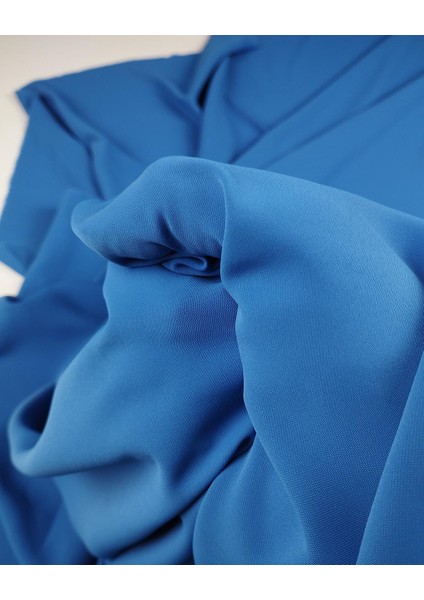 Mavi Renkte Krep Şifon (En 140 cm x Boy 100 Cm) fiyatları