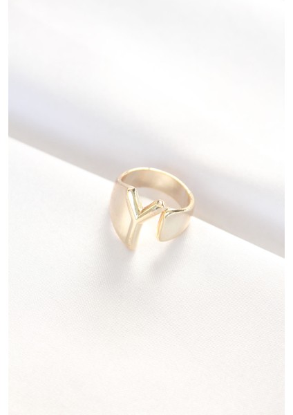 bulurum y harfli altın renk ayarlanabilir yüzük fiyatları