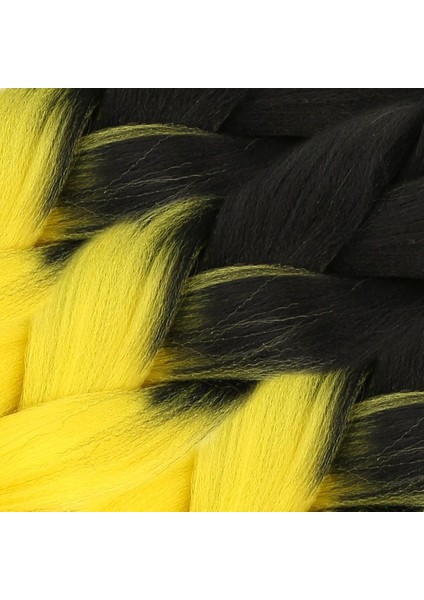 Afrika Örgüsü ve Rasta Için Sentetik Ombreli Saç / Siyah / Sarı modelleri