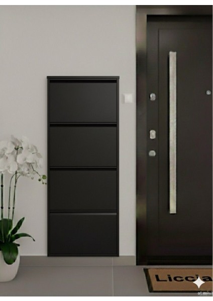 Metal Ayakkabılık 4'lü Siyah