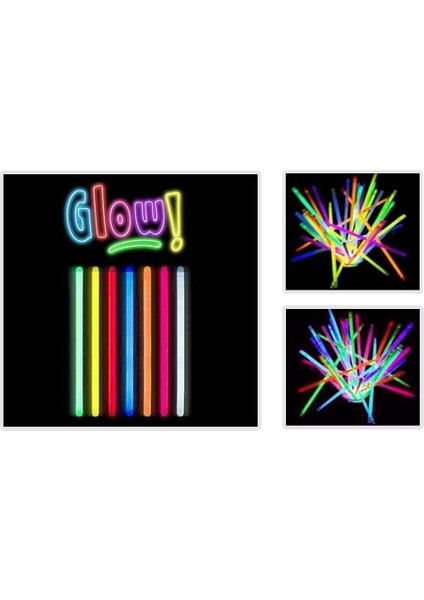 bulurum glow stick 20cm fosforlu kırılan çubuk (10 adet)