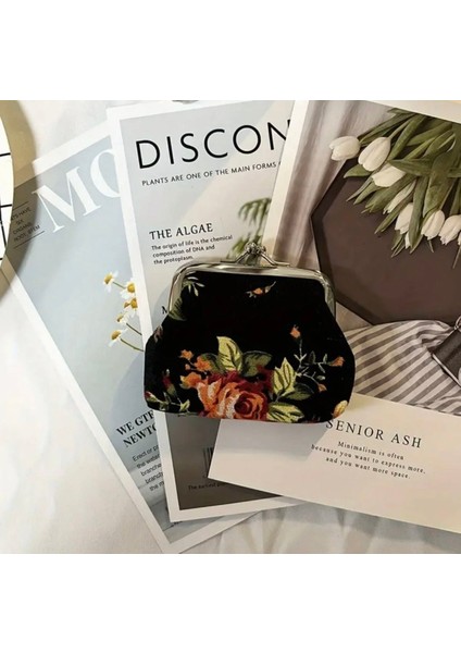 Siyah Renkli Mini Bozuk Para Cüzdanı Klipsli Cüzdan