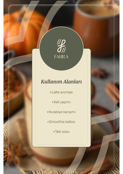 Pumpkin Spice 100G Balkabağı Baharatı – Kış Baharatı, Tarçınlı Tatlı ve Latte Karışımı fırsatları