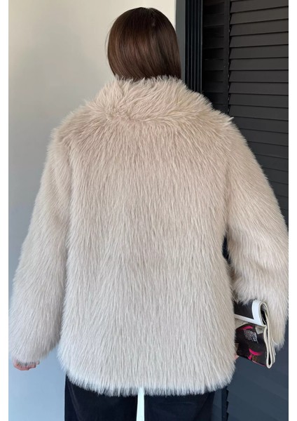 Kadın Ön Fermuarlı Saçaklı Kürklü Mont P-00018972 fırsatları