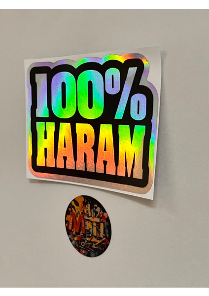%100 Haram Sticker Araba Motosiklet Kask Laptop Cam Etiket Sticker Baskı 10X7,5CM fiyatları