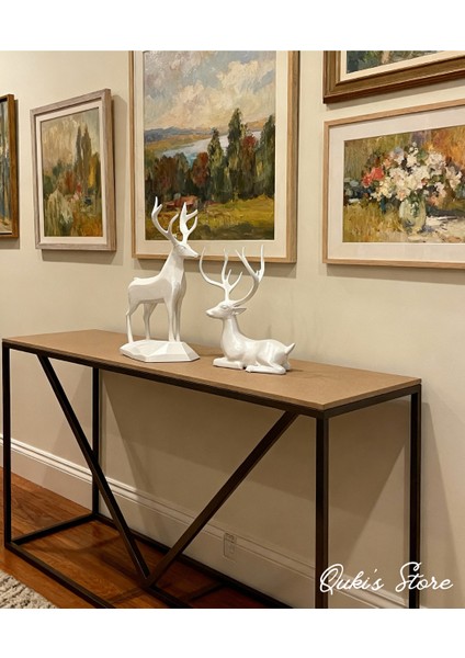 Dekoratif Geyik Biblosu, 2 Adet, Metalik Altın Rengi indirimleri