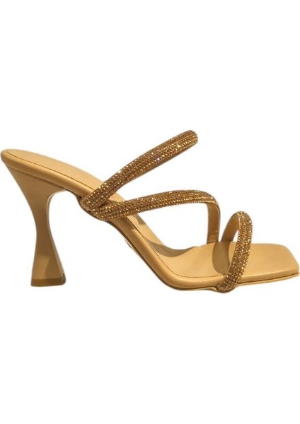 Kadın Taşlı Abiye Terlik Nude - 36