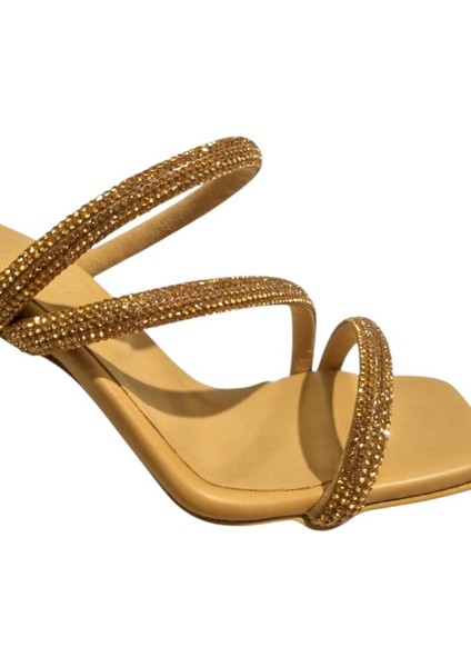 Kadın Taşlı Abiye Terlik Nude - 36 modelleri