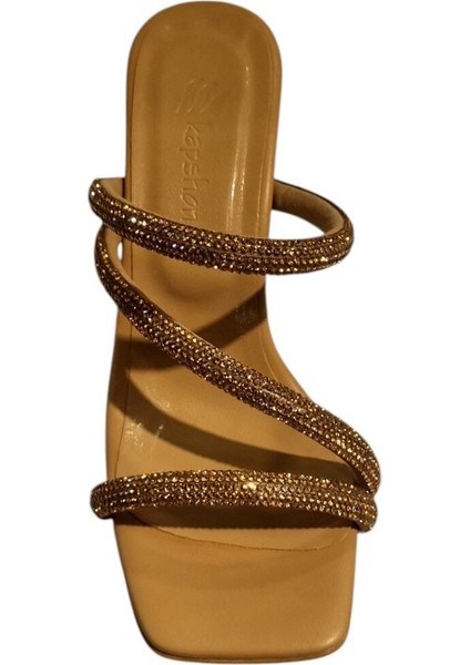 Kadın Taşlı Abiye Terlik Nude - 36 fırsatları