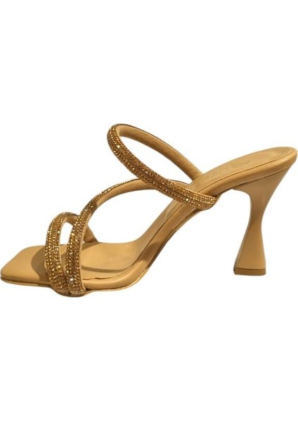 Kadın Taşlı Abiye Terlik Nude - 36 indirimleri