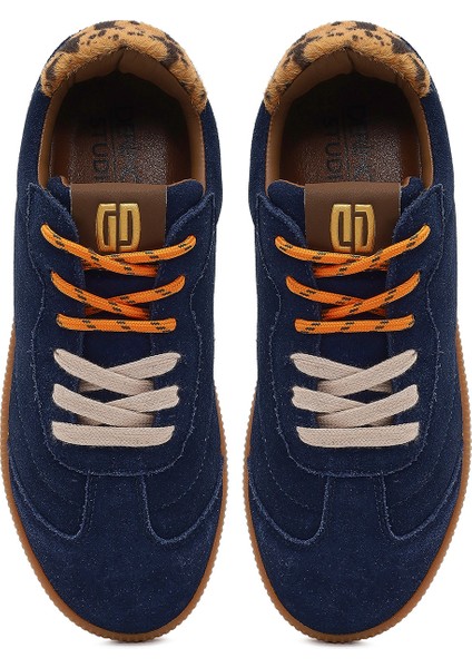 Studio Kadın Lacivert Bağcıklı Süet Sneaker 25AFD435310