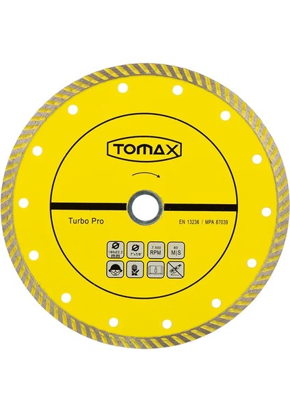 Tomax Turbo Elmas Mermer Granit Kesici 230X2,4X22
