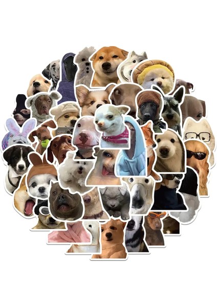 Sevimli Köpek Çıkartmaları Laptop Notebook Tablet Sticker Seti modelleri