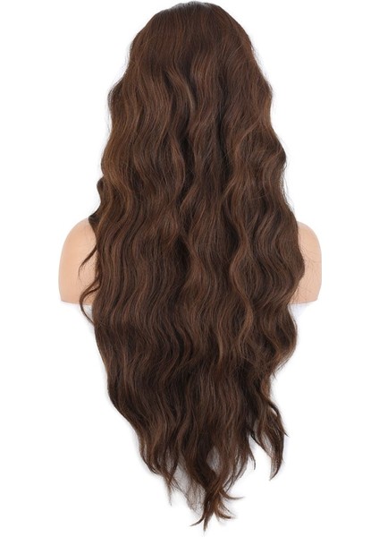 Uzun Su Dalgası Fiber Sentetik Peruk / Kahve Karamel indirimleri