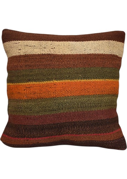 Yeni El Dokuma Dekoratif Kilim Kırlent Yastık Kılıfı 6544