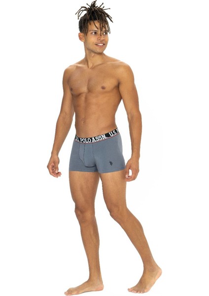 U.s Polo Assn. 80533 Erkek Pamuklu 3'lü Boxer-Bordo&siyah&antrasitmelanj modelleri